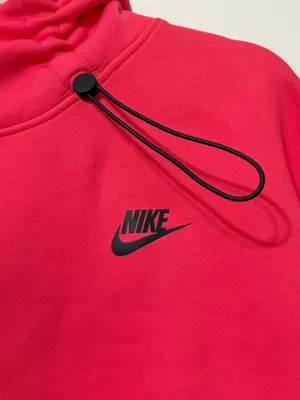 Nike Women's Sportswear Tech Fleece Oversized Hoodie Size Medium Bright Pink thumbnail 5