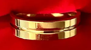 Beveled Yellow Gold Polished Finish 6mm Band Size 9 thumbnail 1