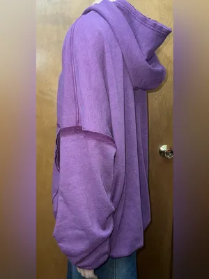 RARE Sample Full-Zip Heavy Hoodie Jacket with Bubble Hem, NWOT thumbnail 13