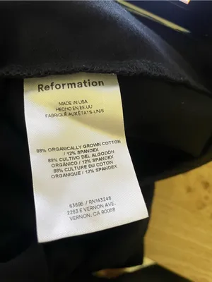 Reformation Serene Knit Organic Cotton Blend Midi Dress in Black Size Medium thumbnail 3