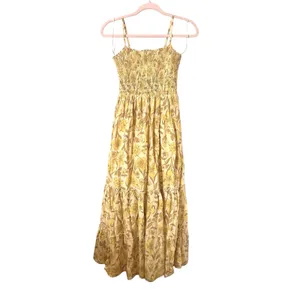 URBAN‎ OUTFITTERS Athena Floral Smocked Maxi Dress Yellow Small thumbnail 2
