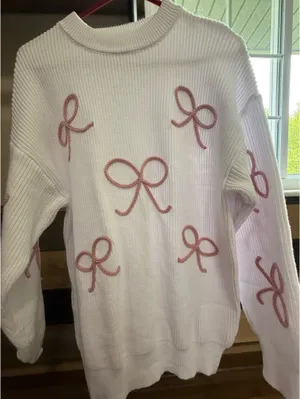 Bow sweater White Size L thumbnail 4