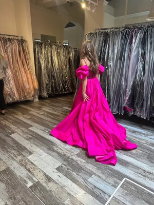 Sherri Hill Prom Dress Magenta thumbnail 3