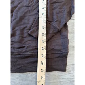 Splits59 Andie Oversized Soft Modal Fleece Sweatshirt Dark Chocolate Cozy Large thumbnail 6