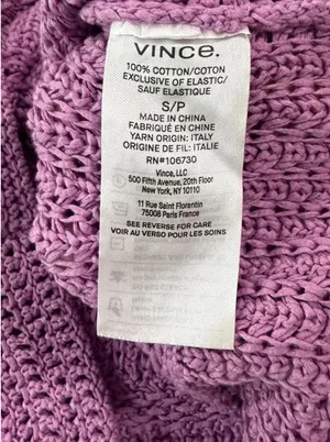 Vince Crochet Square Neck Camisole Lilac Purple Small thumbnail 6