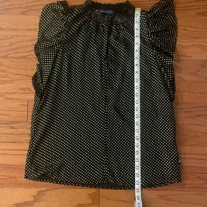 Tommy Hilfiger- Black and Gold Dotted Blouse Size S/P thumbnail 6
