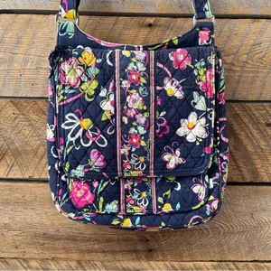 Vera Bradley “Floral Ribbons” Crossbody Hipster Bag Purse Quilted Retired thumbnail 3