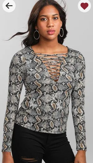 Buckle Snake Print Top thumbnail 1