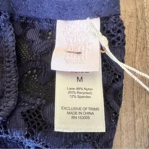 HAH Chi Navy Bralette Size Medium SKU#S2480 Blue thumbnail 6