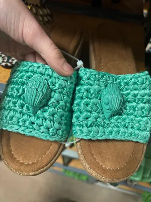 Kurt Geiger turquoise slides  thumbnail 3