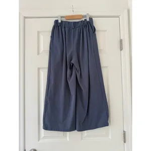 Halara Blue Waffle Knit Pants short small 22” inseam thumbnail 2