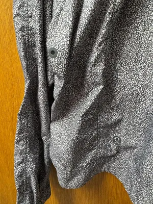 Lululemon I Put A Shell On You 1/4 Zip Hooded Long Sleeve Jacket Black White 10 thumbnail 8