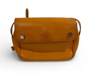 Furla Made in Italy Leather Crossbody Bag Caramel Brown Small Minimalist thumbnail 1