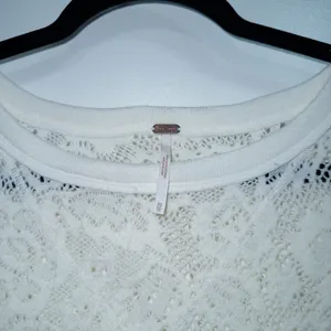 Free People Cream Not Cold In This Lace Sweater Size XS thumbnail 4