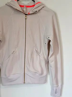 lululemon athletica Light Pink Zip Hoodie - Size: 2 thumbnail 4