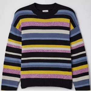 BDG‎ Urban Outfitters Striped Oversized Sweater Black Yellow L Boyfriend Fit thumbnail 1
