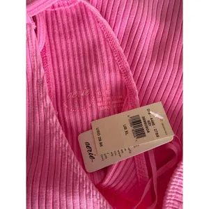 NWT Aerie Hot Pink Ribbed One Shoulder Crop Top thumbnail 5