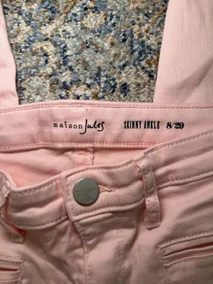 Maison Jules Skinny Ankle Jeans Pink Size 8/29 thumbnail 2