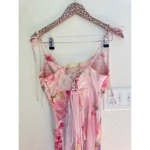 FOR LOVE & LEMONS Lisa Maxi Dress in Pink Size Large thumbnail 9