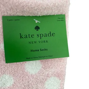 Kate Spade‎ 2 Pair Home Socks 43KK474067TA-Pink Crew Shoe Size 4-10 thumbnail 3