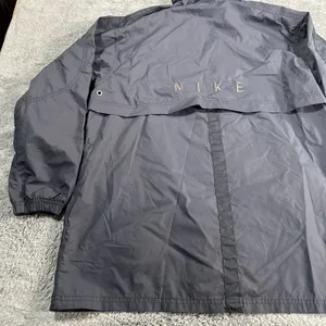 Vintage Nike Jacket Woman's SZ S Blue Windbreaker Rain Coat Y2K 90s Spellout thumbnail 11