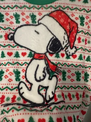 Peanuts Christmas Snoopy Pullover Size L thumbnail 3