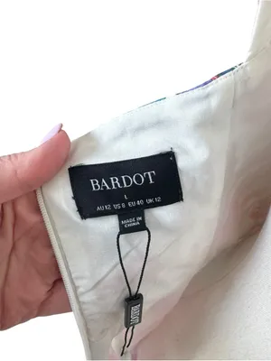 Bardot x Revolve - NWT Floral Corset Midi Dress Linen Blend Boned Bodice Sz L thumbnail 9