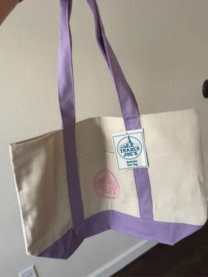 Trader Joe’s Large Tote Bag Purple thumbnail 2
