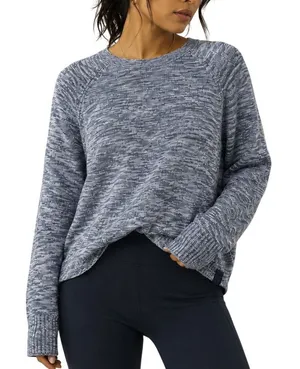 Lululemon Sweater Night Sea Blue Boxy Cotton Blend Size Medium thumbnail 1