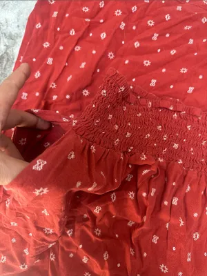 Torrid Pull-On Wide Leg Challis Smocked Waist High-Rise Pant Bossa Nova Geo 3X thumbnail 7