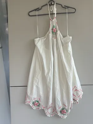 Free People Crochet Gardens Mini Dress size Large thumbnail 6