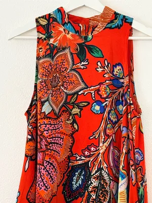 Anthropologie Maeve Larkhill Silk Trapeze Swing Dress S thumbnail 9