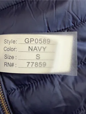 George Palomares Blue Quilted Puffer Vest Palomares Fashion California S NWT thumbnail 3