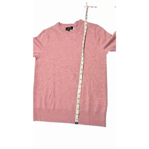 Quince Women’s Mongolian Cashmere Crew Neck Sweater XS Mauve Mist Soft Pink thumbnail 7