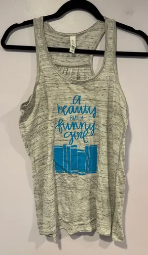 A Beauty but a Funny girl‎ Beauty and the beast inspired tank top thumbnail 1