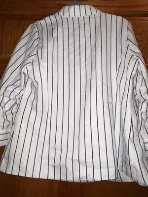 Striped White & Black Blazer Size M thumbnail 2