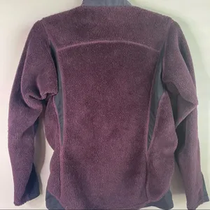 Vintage patagonia deep pile Retro X Plum purple‎ full zip jacket small women's thumbnail 5