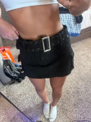 Black Boutique Cargo Mini Skirt thumbnail 1