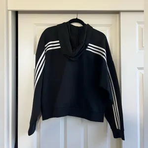 Adidas Black and White Hoodie thumbnail 3