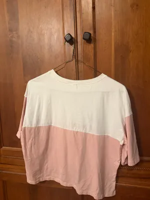 Cropped oversized t shirt Pink thumbnail 3