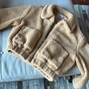 Urban Outfitters Tan Oversized Teddy Cargo‎ Coat Size Small thumbnail 1