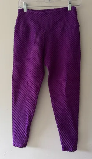 Booty by Brabants Purple‎ Curvy Plus Croco Leggings thumbnail 1
