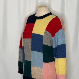 Vintage EVERETT HOLZAPFEL Nashville 100% Wool Colorblock Sweater Knitwear Large thumbnail 6