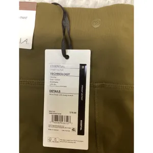 CALIA Essential High-Rise Straight Leg Pant Dark Khaki Olive XS WAX105 NWT thumbnail 4