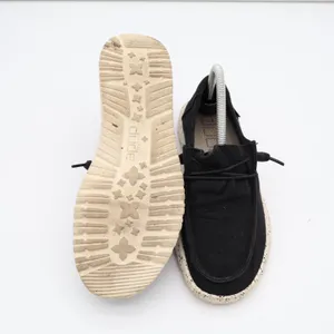 Hey Dude Wendy Womens US 7 Black White Moc Toe Slip On Casual Shoes thumbnail 8