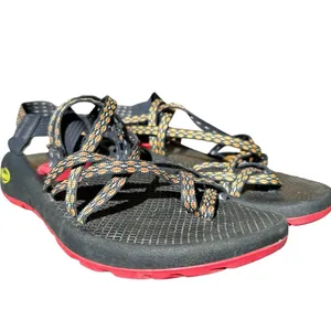 Chaco ZX/2 Sandals Waterproof Adjustable Toe Loop Chacogrip Black Red 10 thumbnail 1