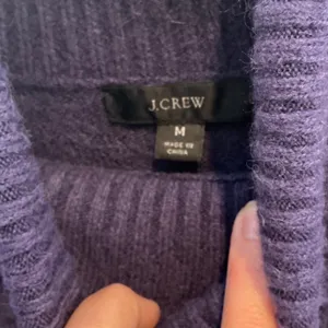 J.Crew Womens Purple Merino Wool Alpaca Blend Turtleneck Sweater Medium Preppy thumbnail 2