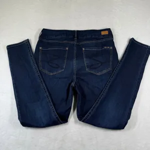 Seven7 Tummyless‎ High Rise Skinny Jeans Womens 12 Dark Wash Stretch Blue Denim thumbnail 2