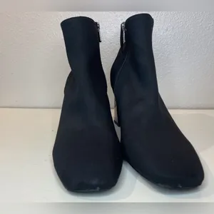 NYDJ Women's Cheree High Block Heel‎ Fabric Ankle Black Boots Size 10 M thumbnail 5