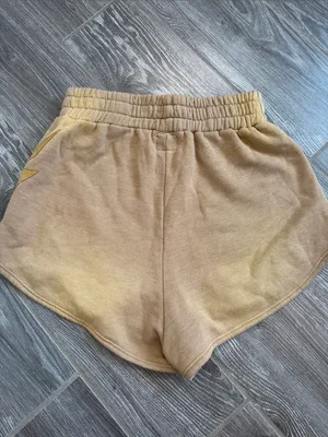 Aviator Nation Sand Women lightning bolt Fleece sweat Shorts Size Small Like new thumbnail 4
